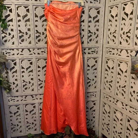 ☄️HOST PICK☄️ JUMP APPAREL SWEET CORAL & PURPLE SEQUINS FORMAL PROM DRESS GOWN - Picture 7 of 11